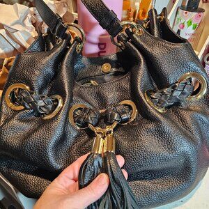Michael Kors Braided Grommet Black Purse. NWT